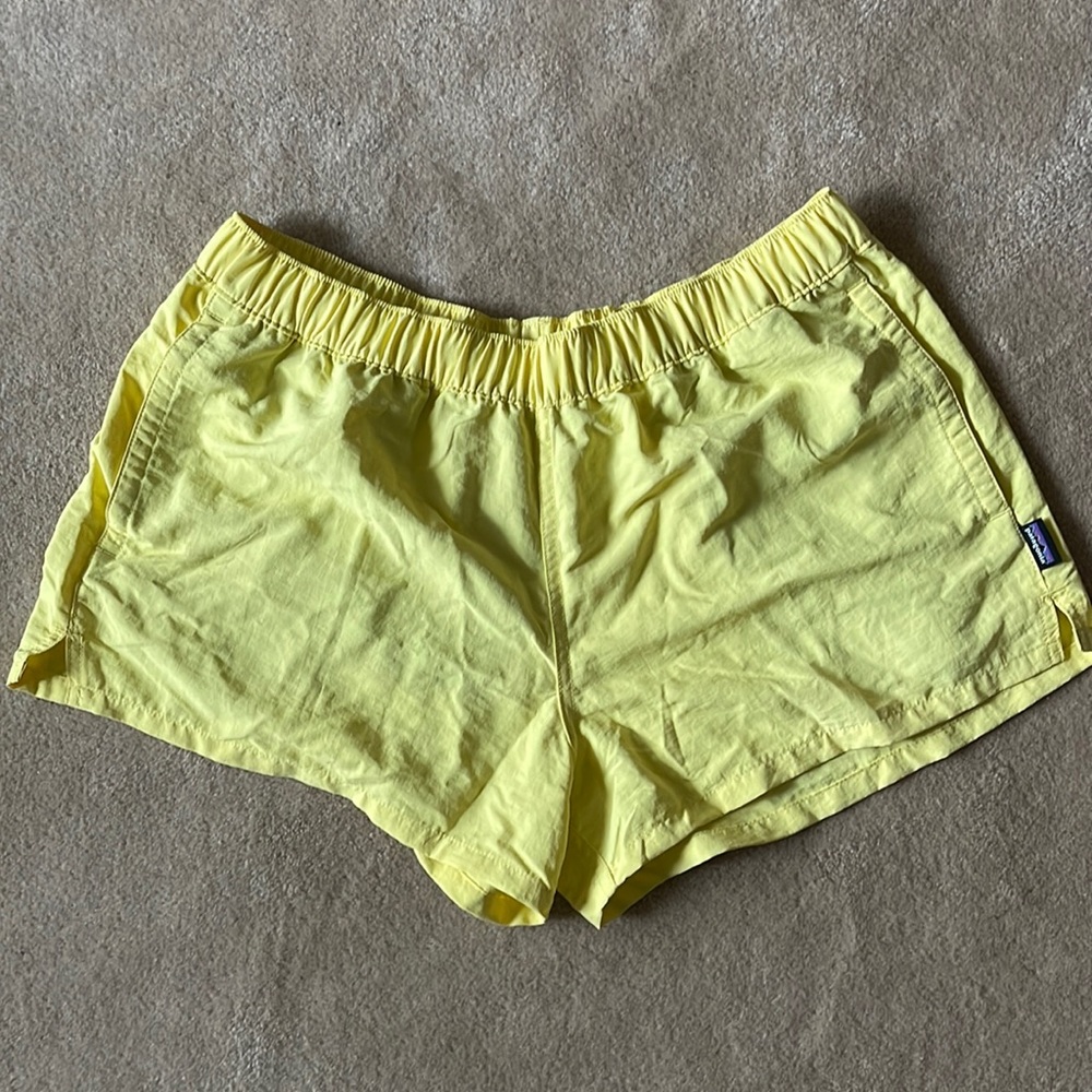 Patagonia womens barely baggies shorts yoke yellow medium